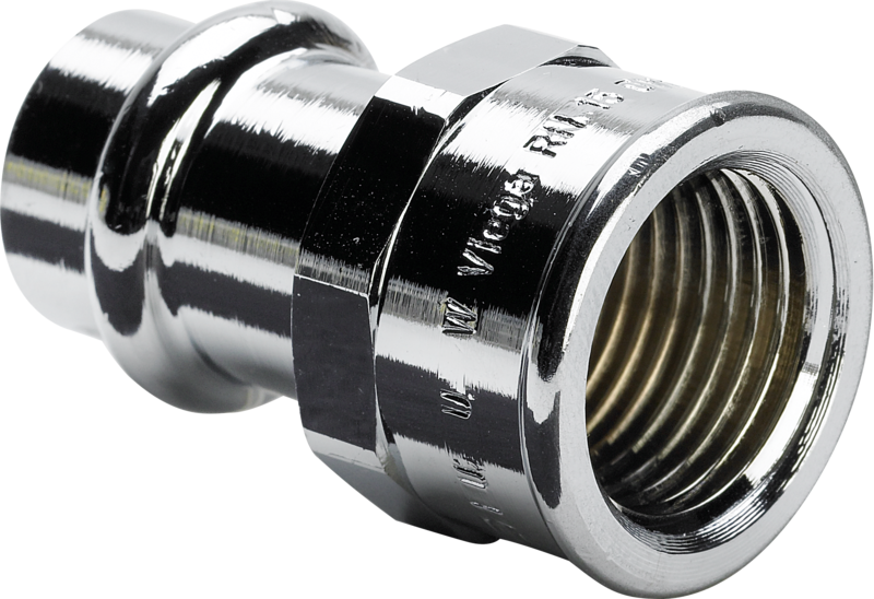 5044624: Profipress Krom overgangsmuffe 15x1/2