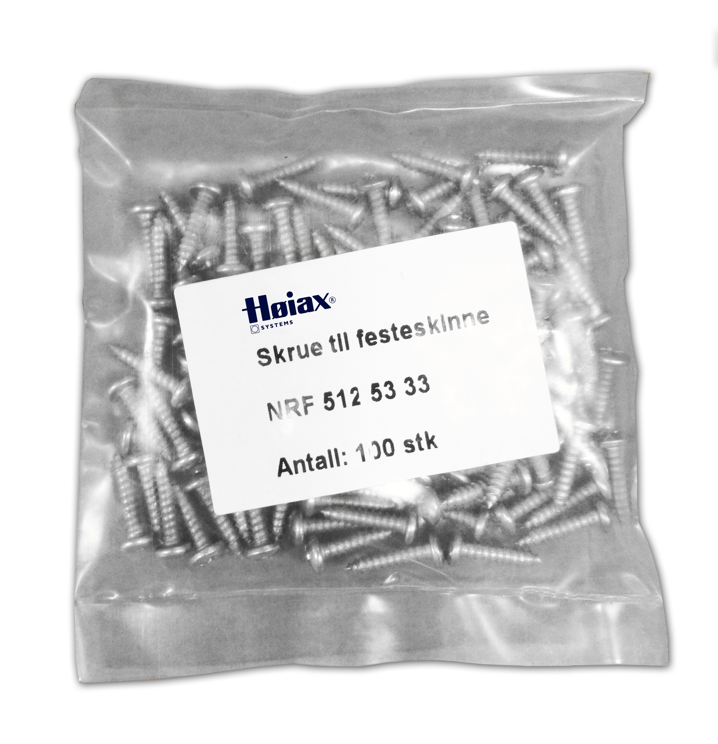 5125333: Skrue til festeskinne veggboks