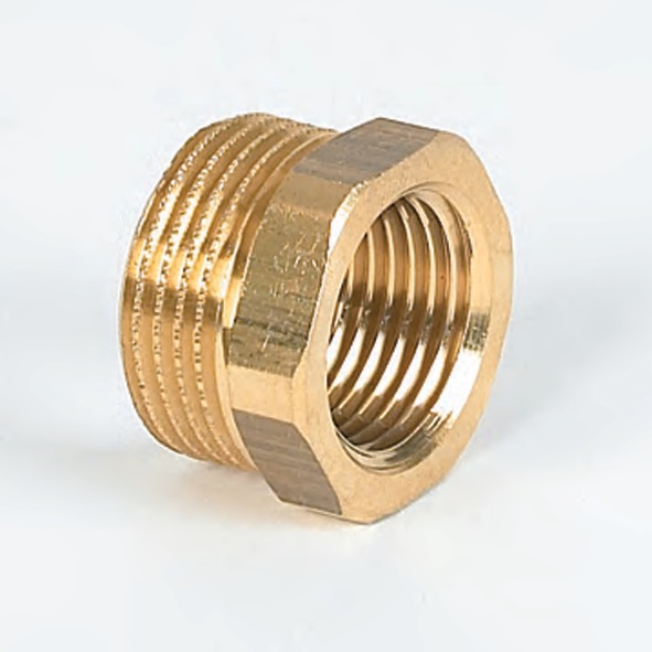 8377774: Messing overgangsnippel 3/4x3/8